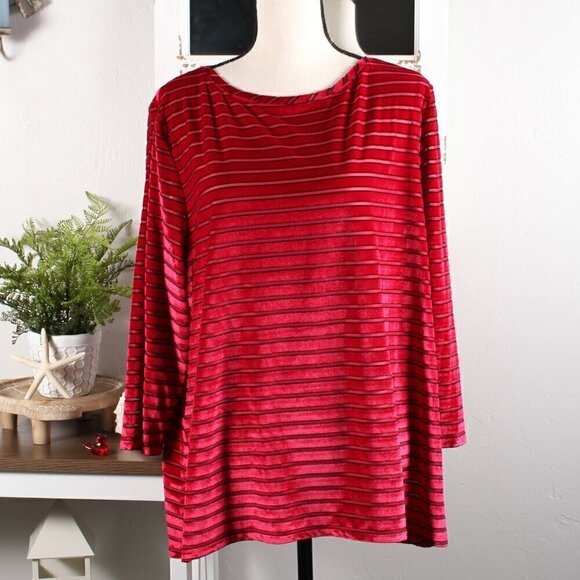 Jones New York Red Top, Size 1X - Picture 1 of 5